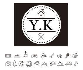 Black K and Y Logo - Yk Photo, Royalty Free Image, Graphics, Vectors & Videos