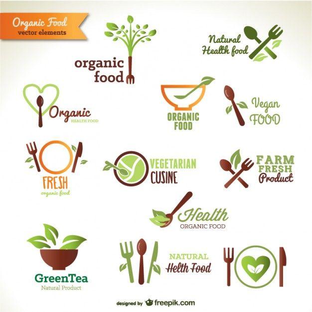 Food Logo - Organic food logos Vector