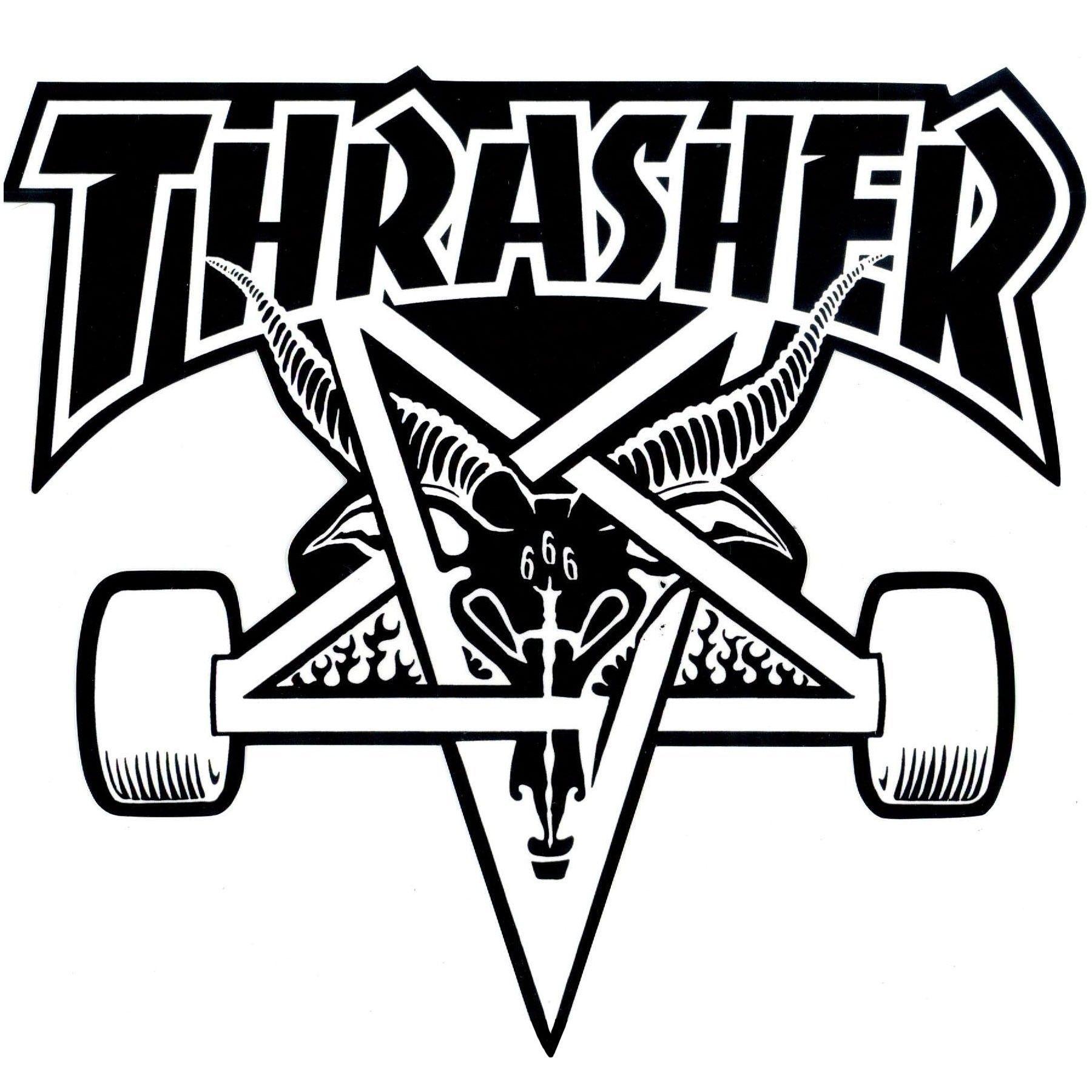 Skeleton Thrasher Logo - 10 Skateboarder drawing logo for free download on Ayoqq.org