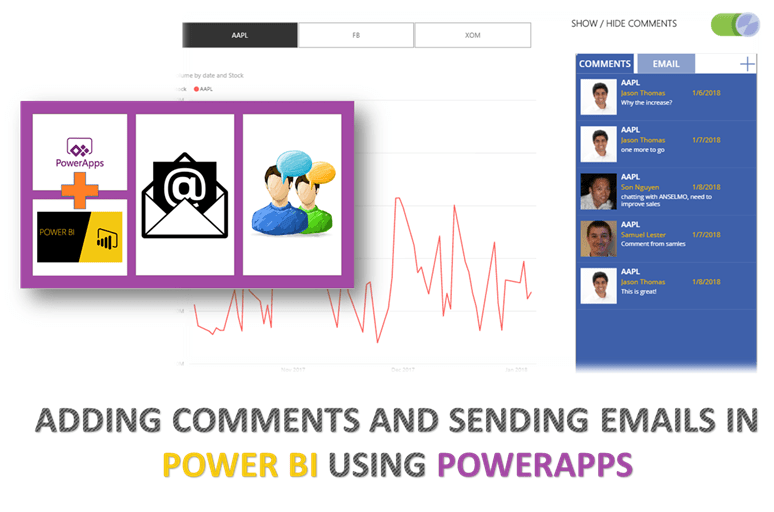 Bi Microsoft Power Apps Logo - Adding Comments & Sending Emails in Power BI using PowerApps
