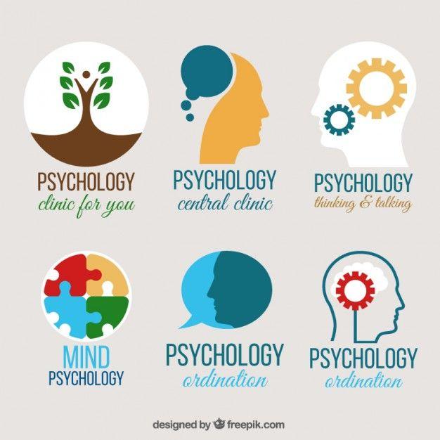 Psychology Logo - Several psychology logos in flat design Vector