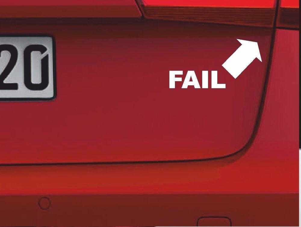 Fail X Logo - 2 x Fail 13cm x 7cm Funny Car, Window Sticker, 11 Colours Dent ...