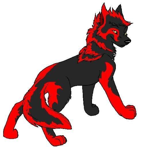 Anime Red Wolf Logo Logodix - black wolf with black wings roblox