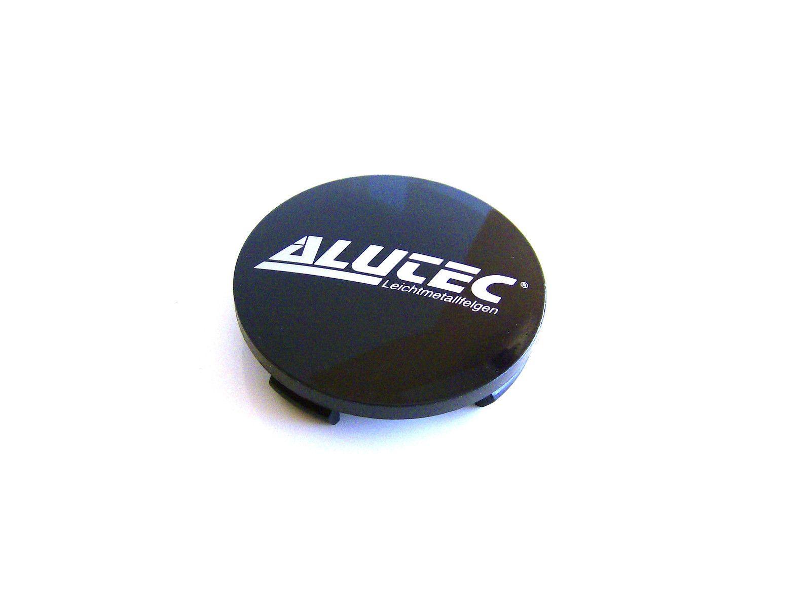 Black and Silver Logo - X1 Alutec 60 Mm Wheel Center Spigot Ring Black With Silver Logo N23