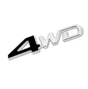 Black and Silver Logo - Details about 4WD Car Sticker Black Silver Chrome 3D Emblem Badge 4x4 Four  Wheel Drive Decal