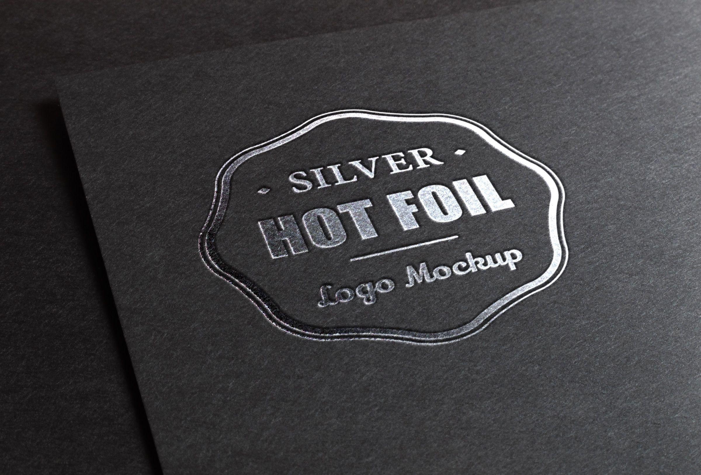 Black and Silver Logo - Silver Stamping Logo MockUp | GraphicBurger