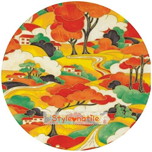 Round Orange Tree Logo - Beautiful Art Deco Clarice Cliff Orange Tree Cottage 9cm 3.50