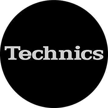 Black and Silver Logo - Technics 60638 Simple T2 Logo Design Slipmat