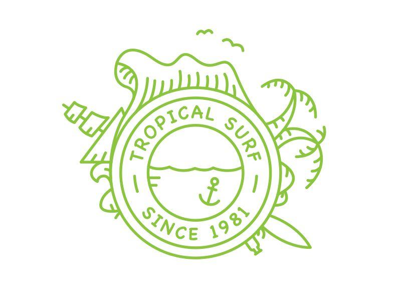 Tropical Surf Logo - Tropical Surf Logo by Yoga Perdana | Dribbble | Dribbble