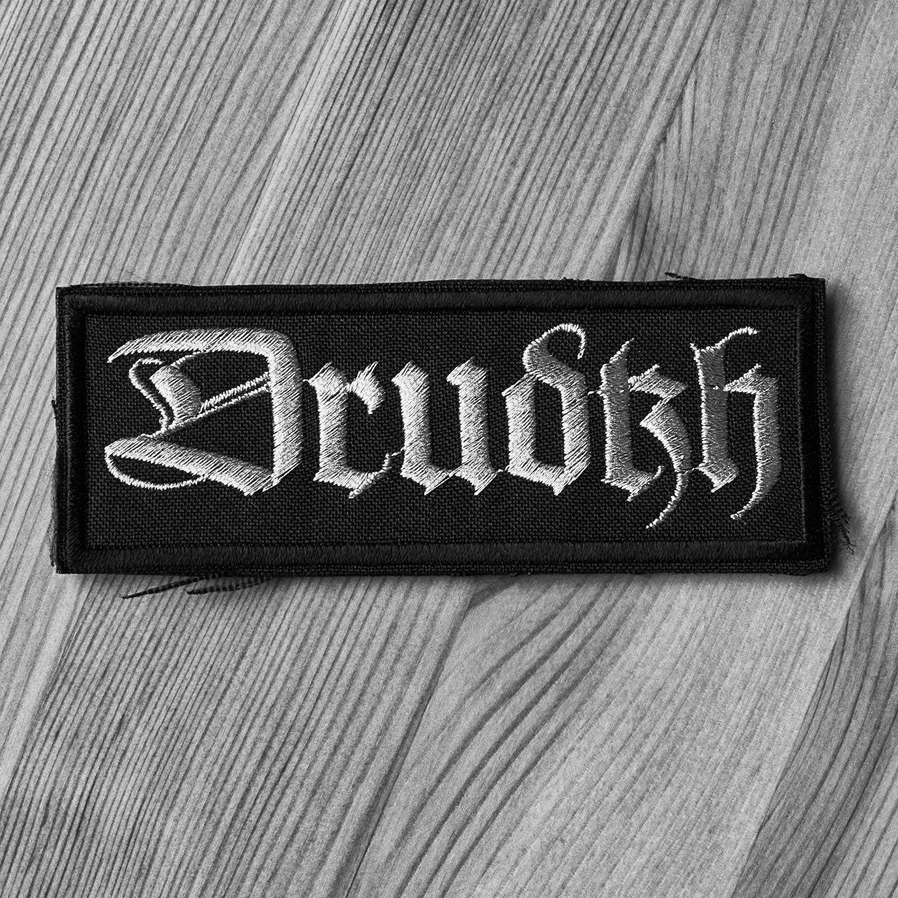 Black and Silver Logo - Drudkh Silver Logo Embroidered Patch