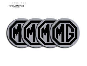 Black and Silver Logo - Details about MG ZR Wheel Centre Cap Badges Black Silver 57mm MG Logo Caps  Badge Set