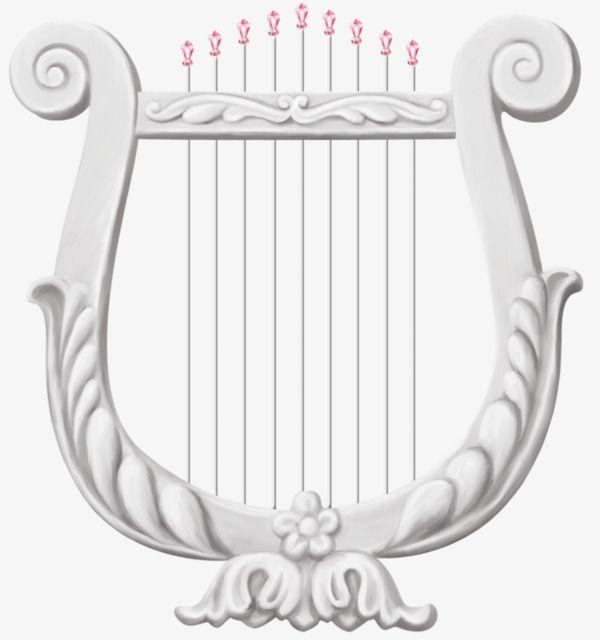 Harp Shaped Logo - U Shaped Harp, Musical Instruments, Retro, Harp PNG Image
