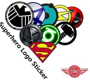 Hulk Superhero Logo - Superhero Logo Vinyl Stickers Superman Batman Ironman Hulk wannder ...