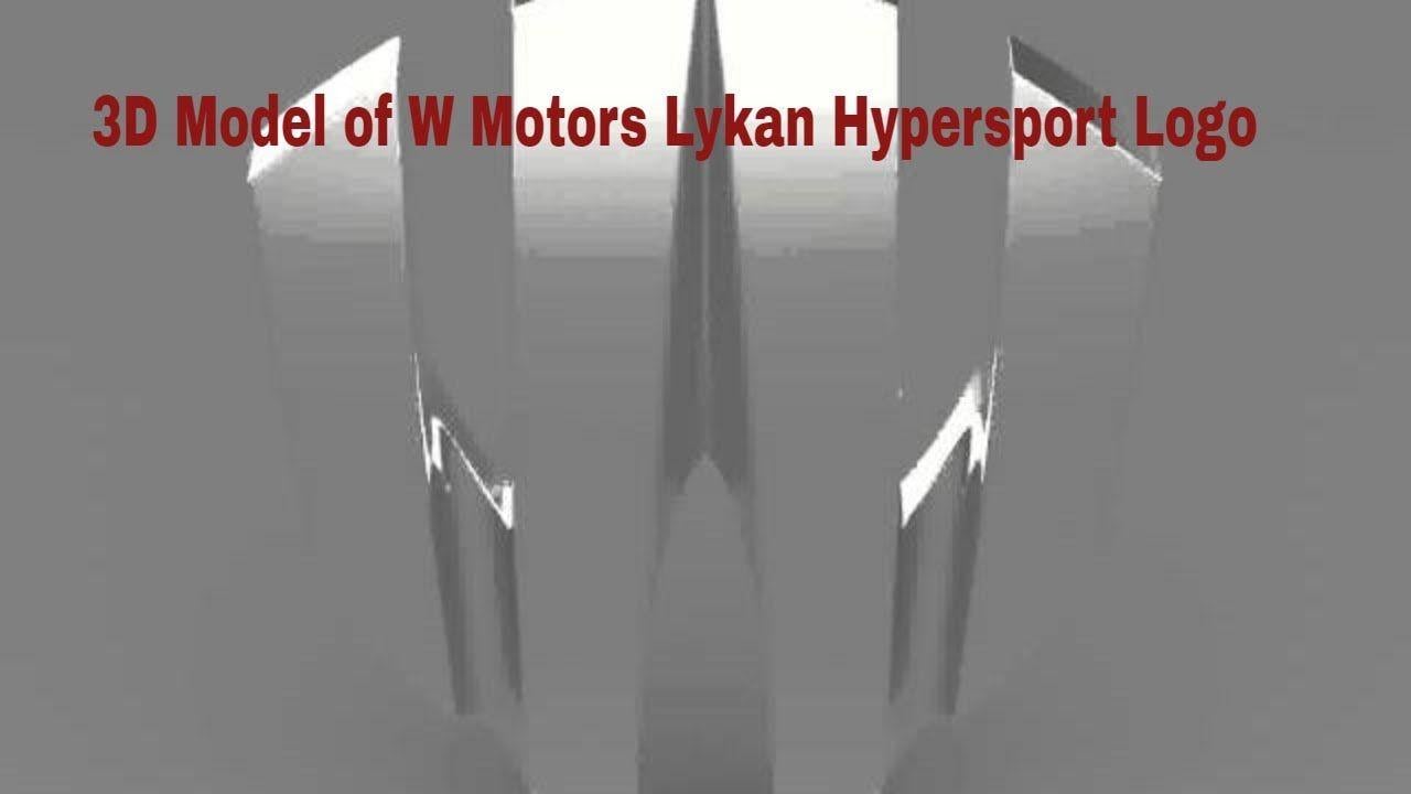 W Motors Logo - 3D Model of W Motors Lykan Hypersport Logo Review