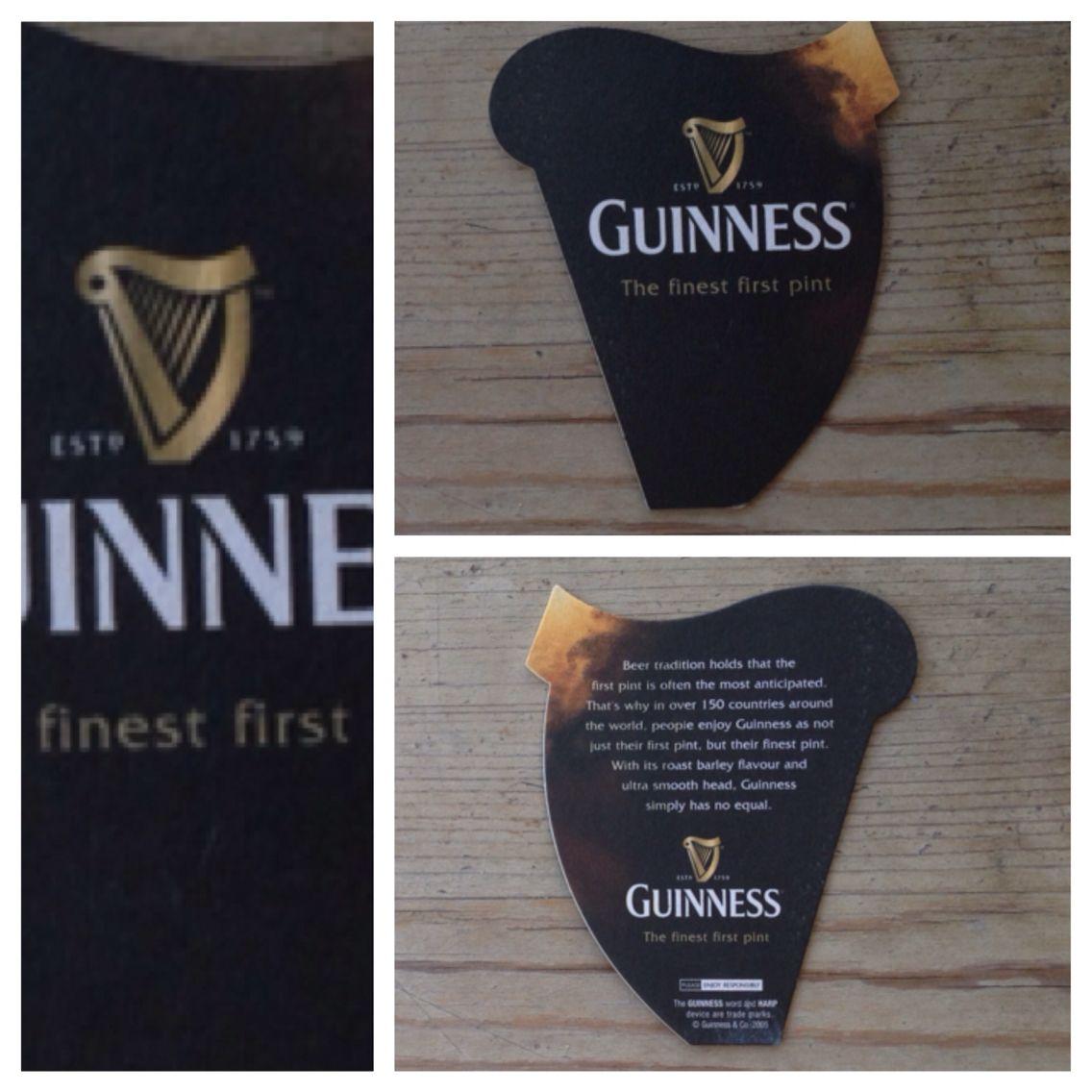 Harp Shaped Logo - Guinness harp shaped coaster | Guinness beer coasters | Guinness ...
