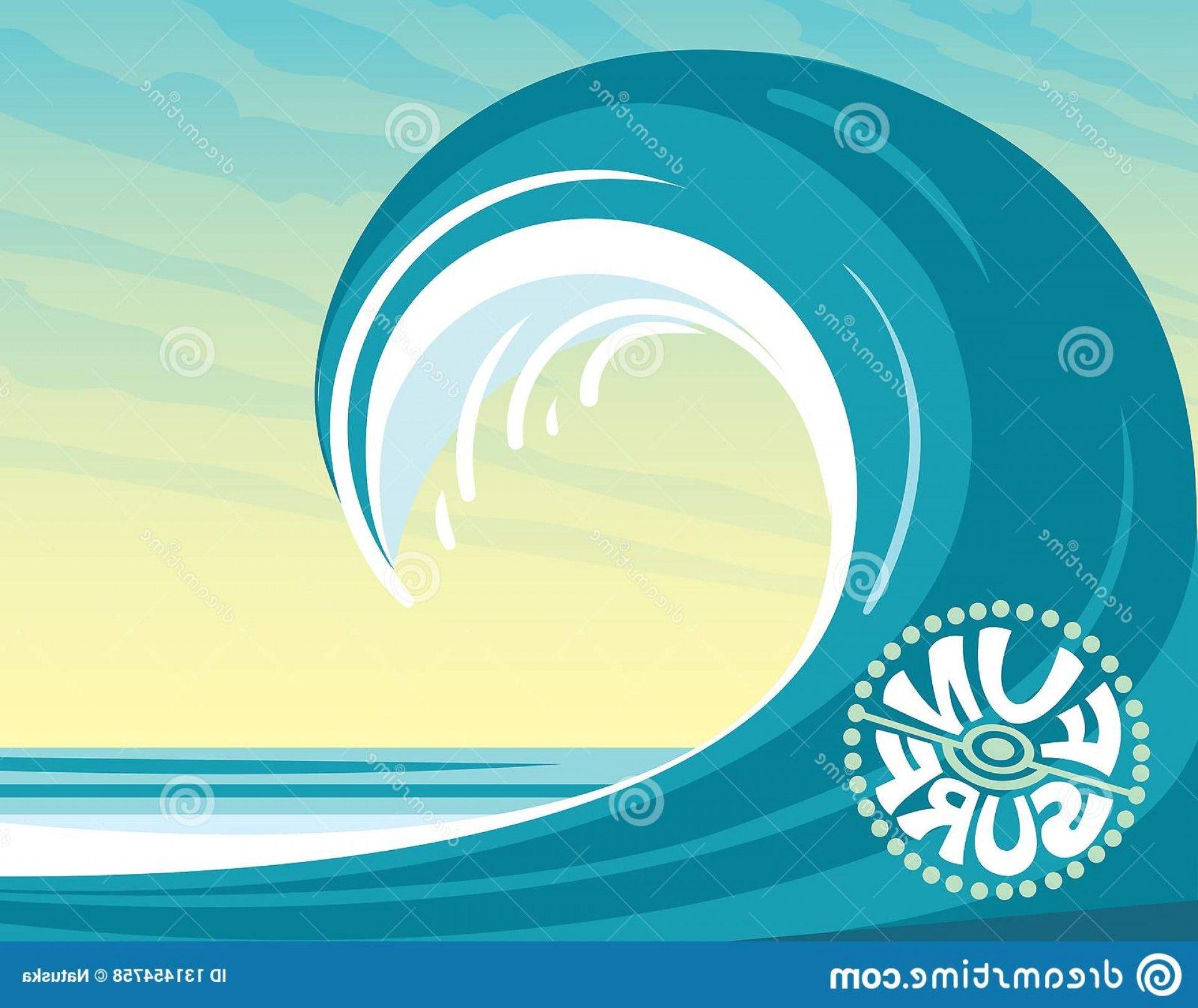 Tropical Surf Logo - Wave Surfing Logo Vector | SHOPATCLOTH