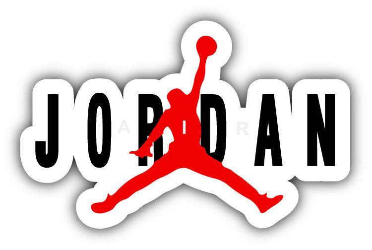 Air Jordan Basketball Logo - Michael Jordan NBA Basketball Logo Car Bumper Sticker - 3'', 5'', 6 ...