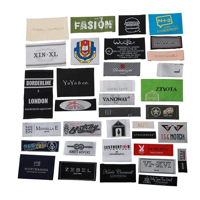 Clothing Brand with Hand as Logo - Customized garment sewing tag for clothing tags brand logo label ...