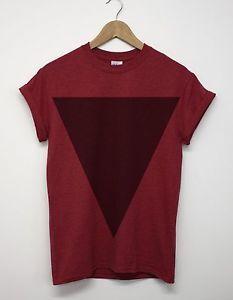 Upside Down Triangle Logo - Large Upside Down Triangle Print T Shirt Top Men Streetwear Clothing