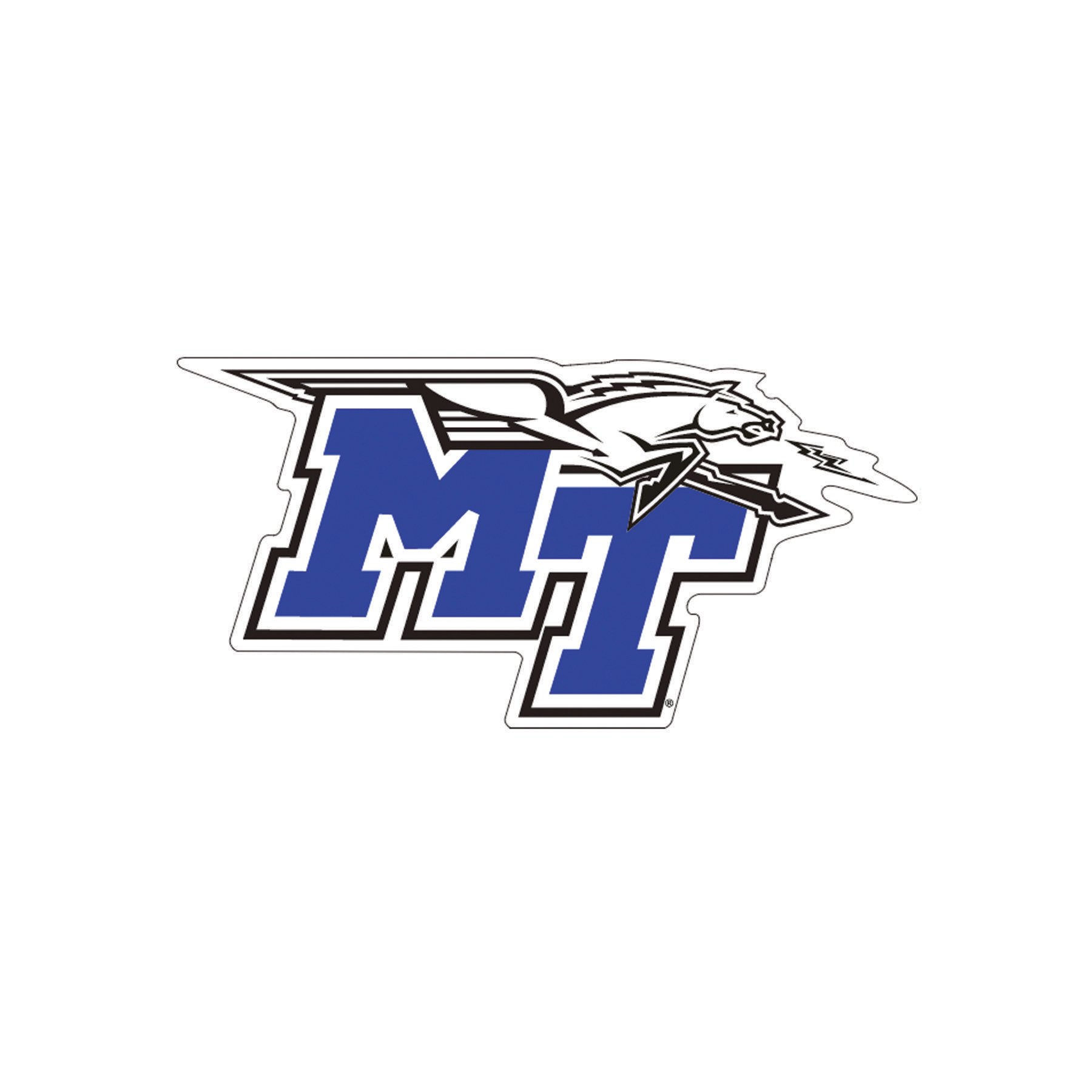 MT Logo - Textbook Brokers - MTSU: MT Logo Royal Decal