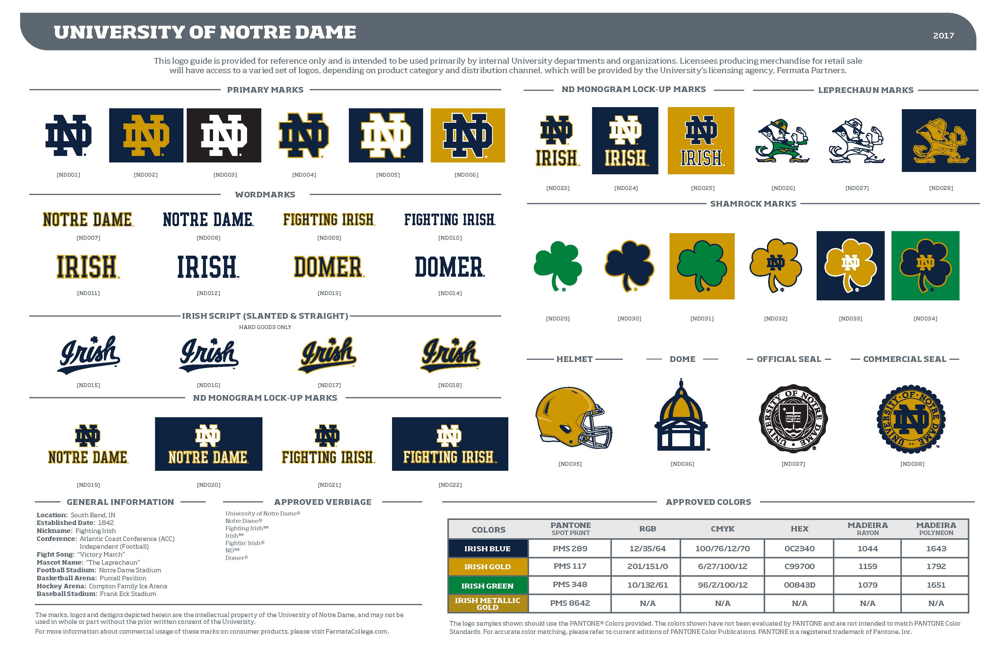 University of Notre Dame Logo - Logos and Trademarks // Licensing // University of Notre Dame