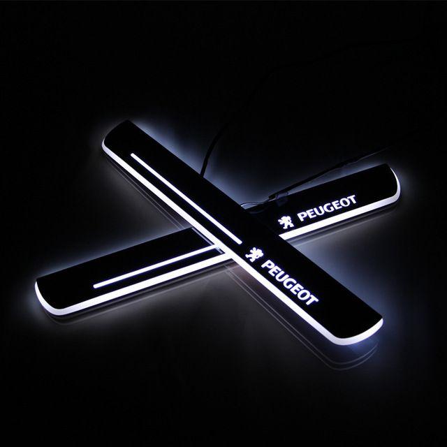 Peugeot Logo - Styling for the car Peugeot (logo) 308 led doorway, scuff plates ...