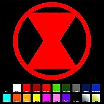 Black Widow Logo - Amazon.com: Black Widow Sticker / Vinyl Decal - Red 4