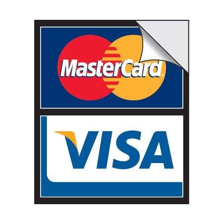 Vertical Credit Card Logo - 2-Logo Vertical Credit Card Decal - CCDC2S2V | Blouin Displays