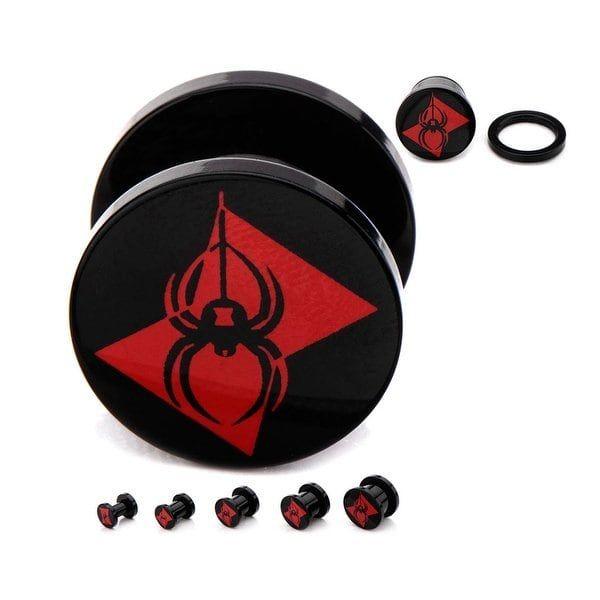 Black Widow Logo - Shop Marvel Comics Avengers Black Widow Logo Acrylic Screw Fit Plugs