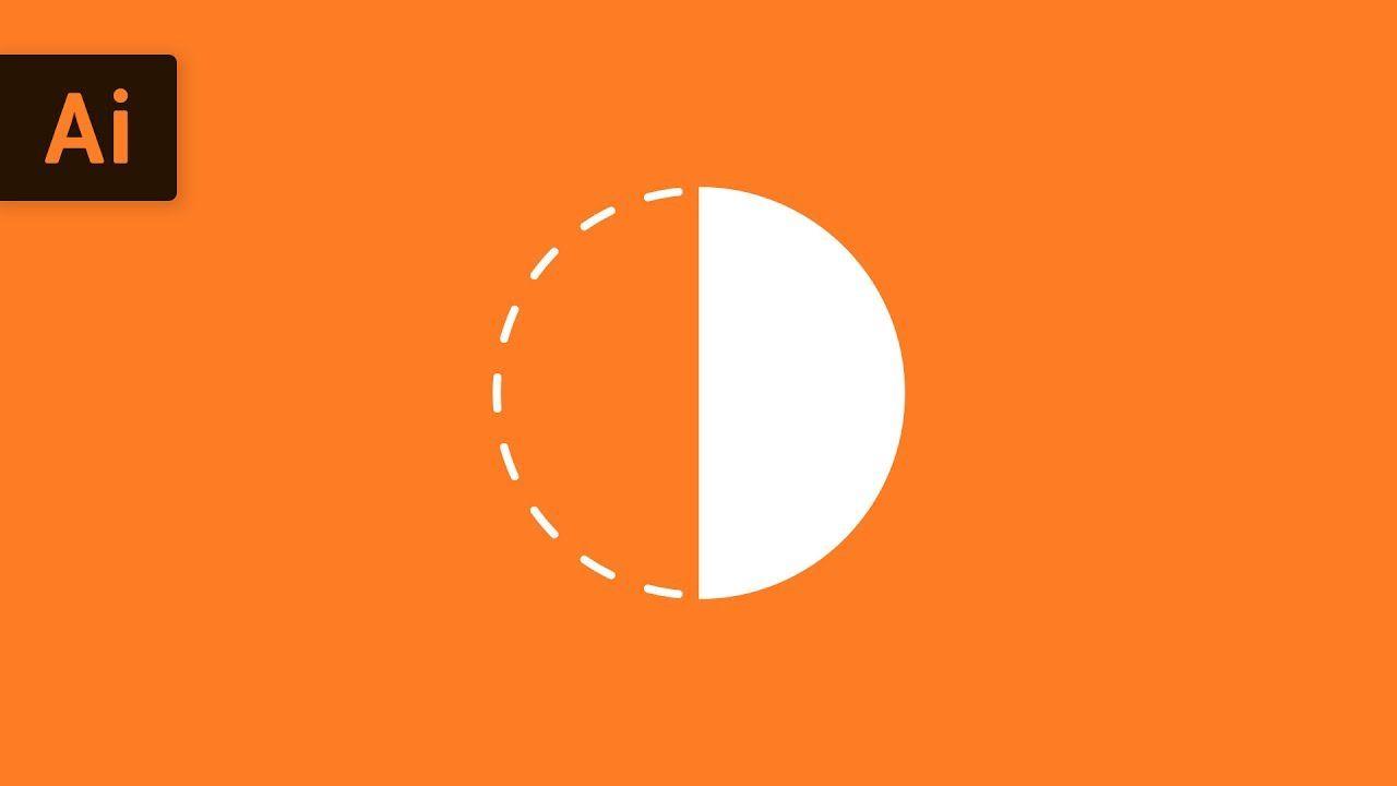 Orange Half Circle Logo - How to Make a Half Circle | Illustrator Tutorial - YouTube