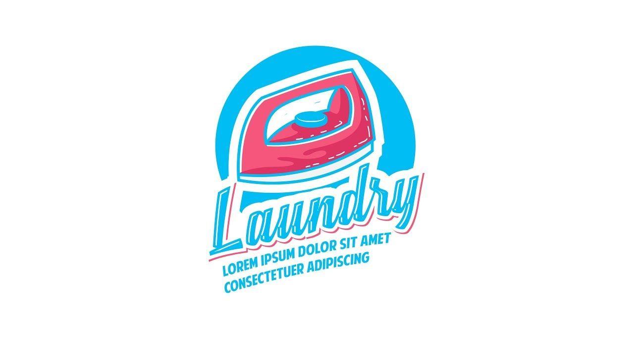 Laundry Logo - Daily design [Speed Art] Draw Laundry Logo - YouTube