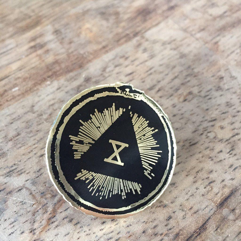 Gold X Logo - Gold Sacred Bones X Logo Enamel Pin