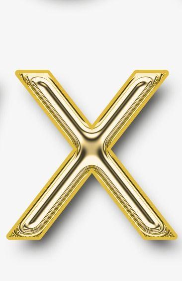 Gold X Logo - Gold Letter X, Letter Clipart, Gold Alphanumeric, Modern PNG Image