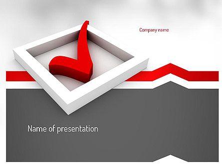 Red Check Mark Company Logo - Red Check Mark PowerPoint Template, Backgrounds | 11153 ...