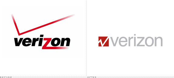 Red Check Mark Company Logo - Verizon's trademark red swoop becomes a sad, shrunken check mark