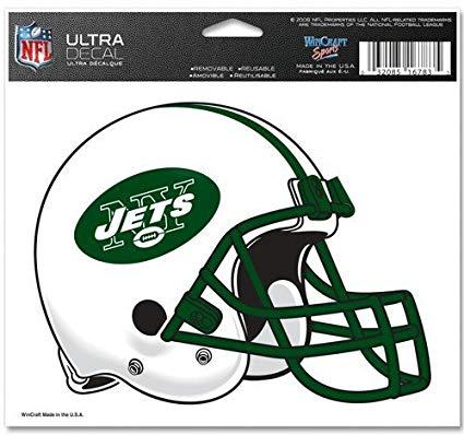 NFL Jets Logo - Amazon.com : WinCraft New York Jets Team Logo 5x6 NFL Helmet Decal