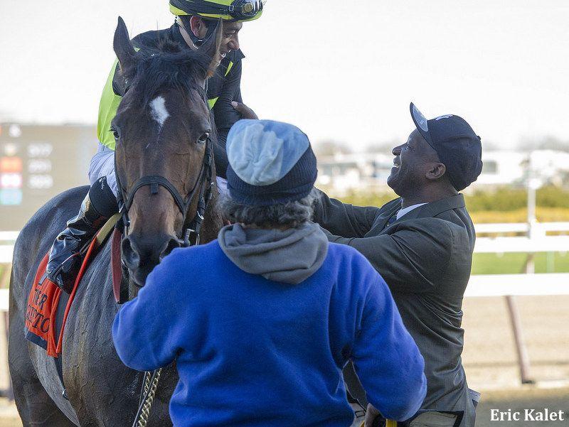 Blue Horse and Driver Logo - Breeders' Cup Presents Connections: UPS Driver Grant Trains