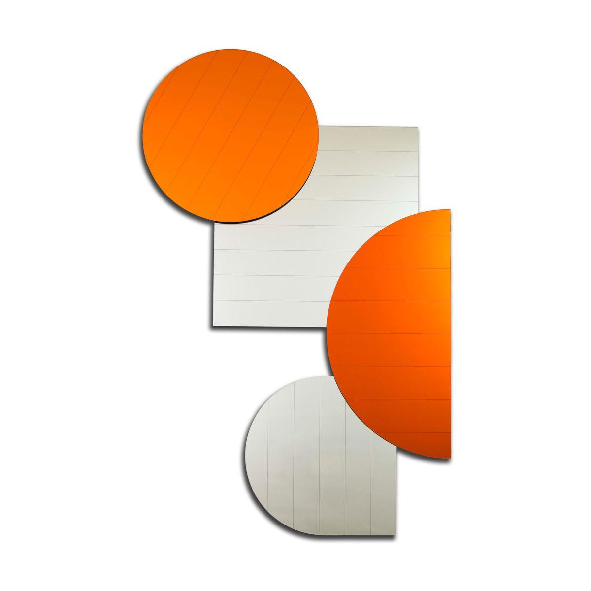 Orange Half Circle Logo - Mid Century Style Layered Mirrors Semi from The Gifted Few