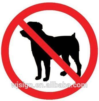 Warning Logo - Reflective Aluminum No Animal Warning Logo Custom Prohibit Safety ...