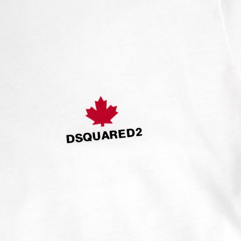 DSQUARED2 Logo - Mens Regular Fit White Crew Neck T-shirt from Dsquared2