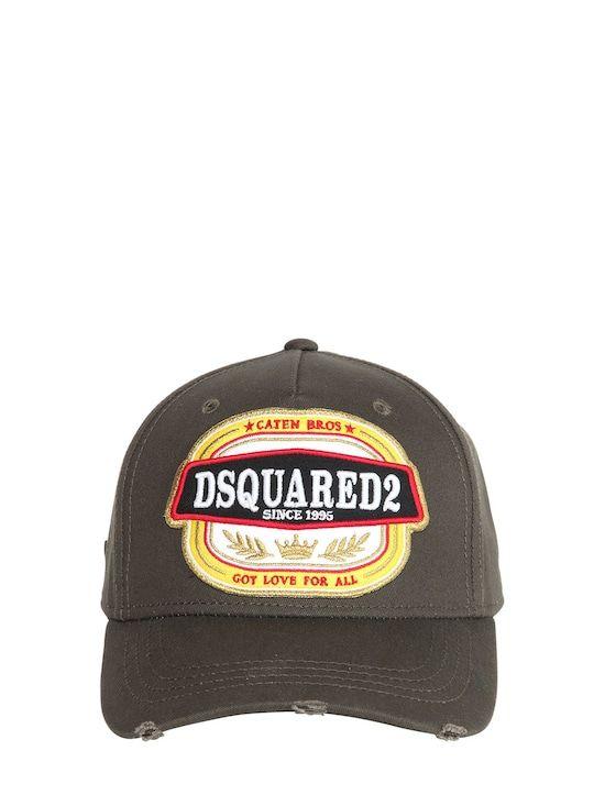 DSQUARED2 Logo - DSQUARED2, Logo patch cotton baseball hat, Army green ...