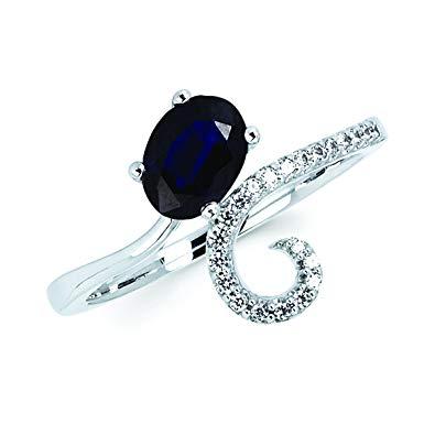 Swirling Blue Oval Logo - Amazon.com: 14K White Gold 5x7MM Oval Genuine Blue Sapphire and ...