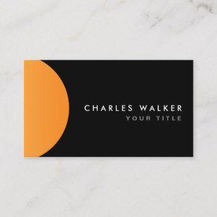 Orange Half Circle Logo - Half Circle Business Cards