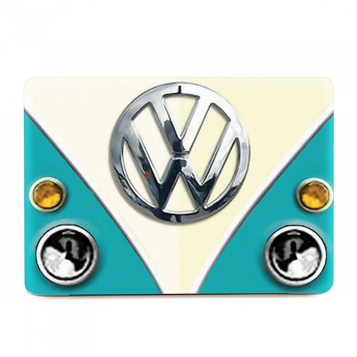 VW Van Logo - VW T1 Bus - Blue MacBook Skin / Decal