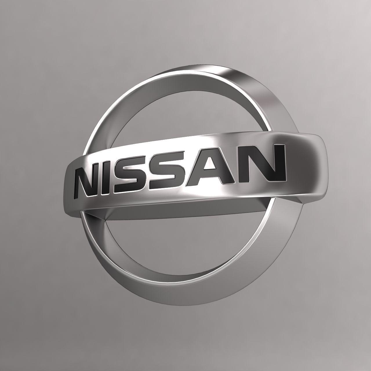 Nissan Car Logo - Nissan car logo keychain 3D model