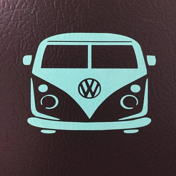 VW Van Logo - VW Bus Cool Bus decal Hippie Bus Volkswagen Front End | Etsy
