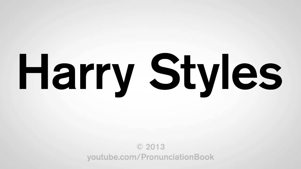 Harry Styles Logo - How to Pronounce Harry Styles - YouTube