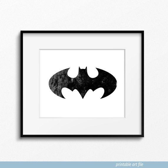 Dark Knight Bat Logo - Printable Distressed Batman Symbol Distressed Dark Knight | Etsy