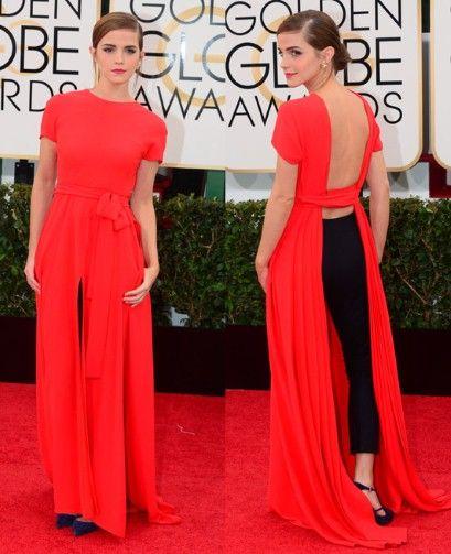 2014 Golden Globes Logo - Golden Globes 2014: Emma Watson stamps herself as a red carpet ...