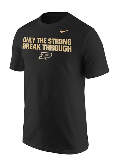 Nike Strong Logo - Purdue Nike ONLY THE STRONG Break Through T-Shirt | Men's Purdue T ...